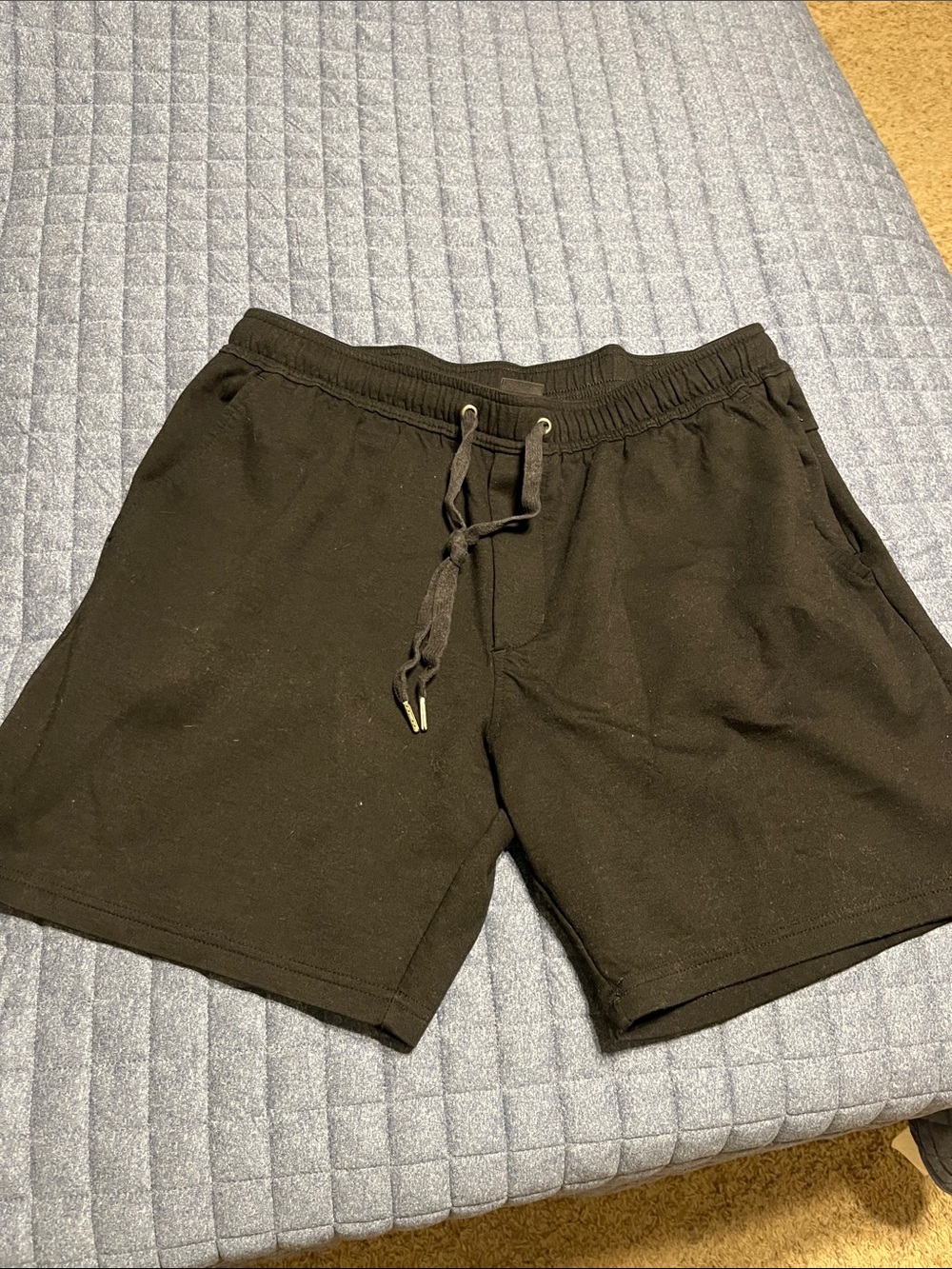 American Eagle Outfitters Black Drawstring Fleece Athletic Shorts